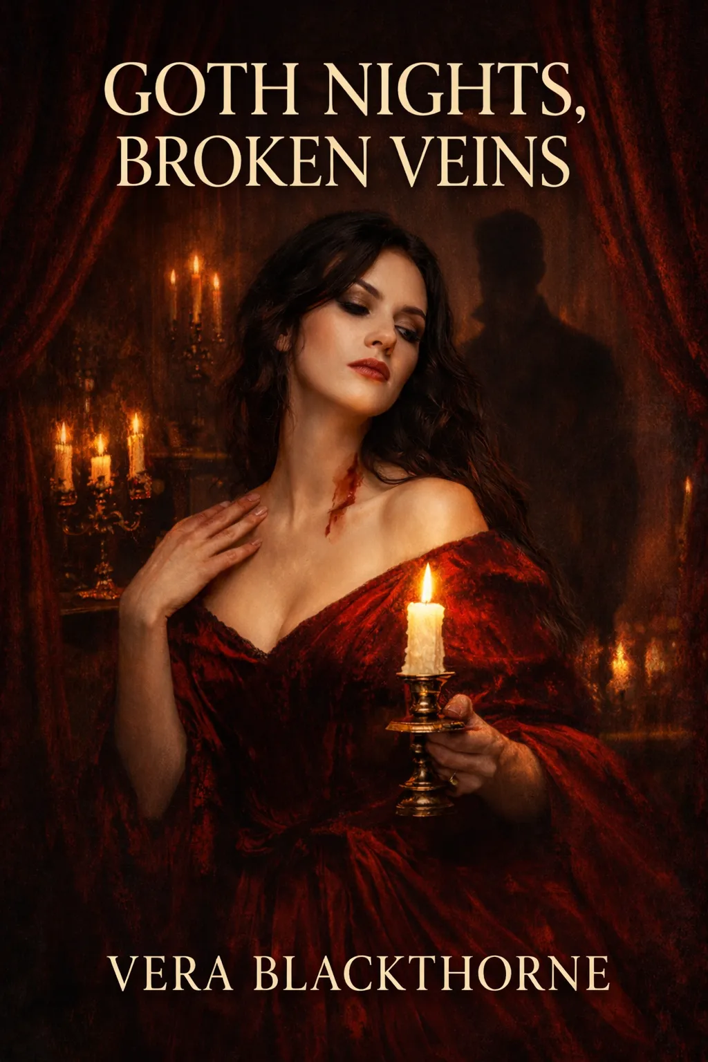 Goth Nights, Broken Veins book cover by Vera Blackthorne