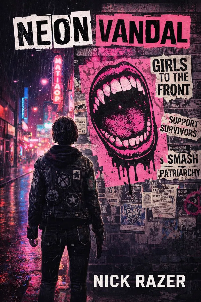 Neon Vandal book cover by Nick Razer
